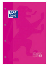 RECAMBIO A4 4 TALADROS 80H CUADRO 5MM OXFORD ROSA FUCSIA | 1 UNIDADES | (OXFORD)